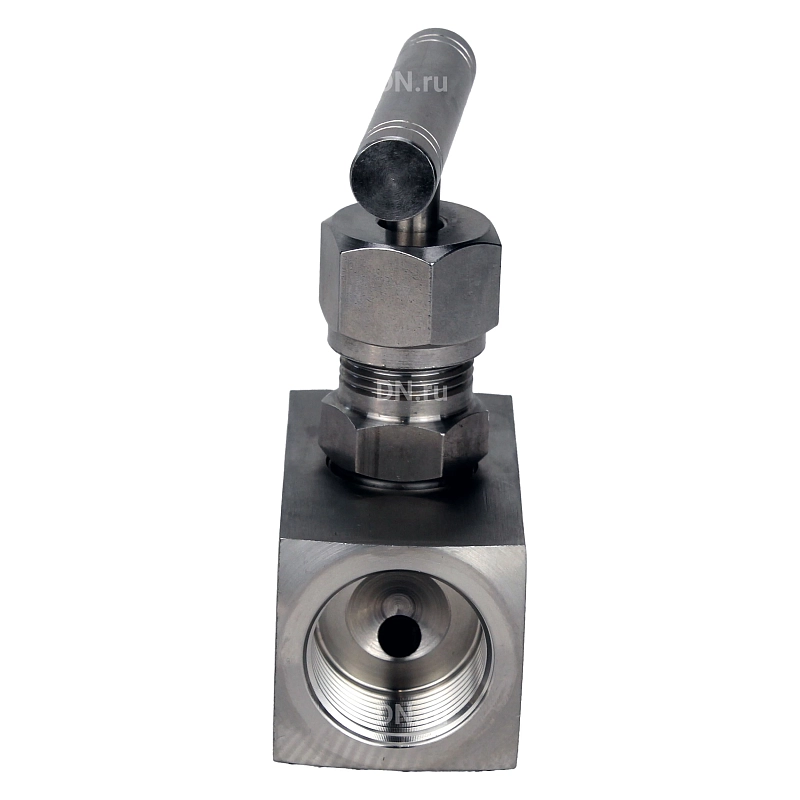 Клапан игольчатый VN3131M-T-Ht 3/8″ Ду10 Ру400 резьбовой, корпус - нержавеющая сталь 304, уплотнение - металл, с Т-образной рукояткой