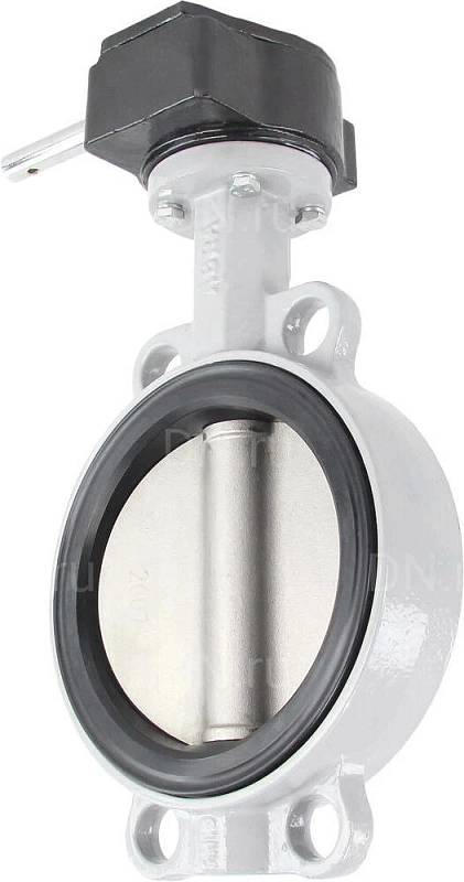 Затвор дисковый поворотный ABRA BUV-VF863D Ду250 Ру16 межфланцевый, корпус - чугун GG25, диск - нержавеющая сталь AISI 316, уплотнение - NBR, с редуктором