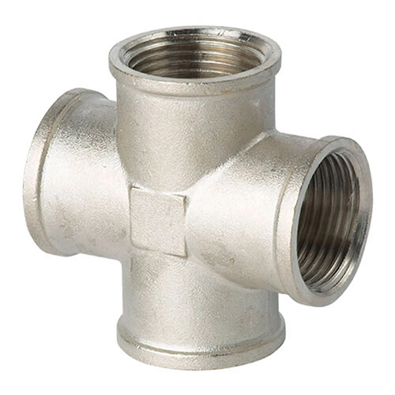 Крестовина ALTSTREAM (TEBO) 3/4″ Ду20 Ру40, корпус – никелированная латунь, внутренняя резьба